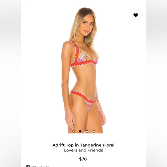 Adrift swim Top & bottom in Tangerine Floral NWT - Picture 2 of 8